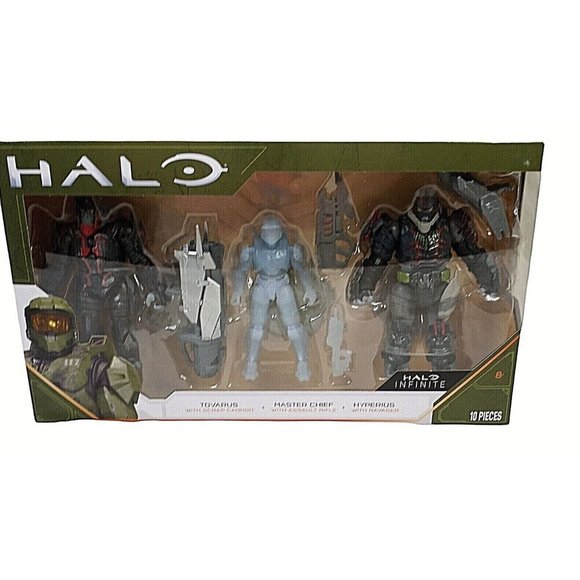 Halo Infinite Characters Tovaras Master Chief Hyperius Figures 10 Piece Set 5" - Picture 1 of 5